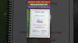 Chemistry investigatory project file for class 12  Electrochemical Cell Investigatory Project PDF [upl. by Divd]