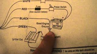 Autometer Jr 6650  Briggs Engine Tachometer  Wiring Instructions Auto Meter [upl. by Jenda]