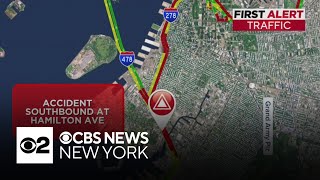 Crash delays traffic on Gowanus Expressway in Brooklyn [upl. by Leynad]