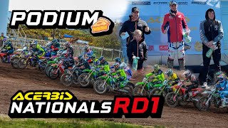 Podium 🥧 Acerbis Nationals RD 1  Haverigg Mx [upl. by Anibur]