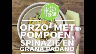 Orzo met pompoen spinazie en grana padano [upl. by Noxas426]