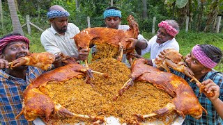 INSIDE MUTTON BIRYANI  Full Goat Mutton Cooking with Stuffed Biryani  Mutton Inside Biryani Recipe [upl. by Ahseila]