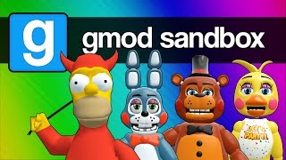 Five Nights at Freddys 2 3 and 4 with Homer Simpson Gmod Sandbox Funny Moments [upl. by Inad]