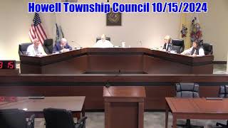 Howell Township Council Meeting [upl. by Ardied]