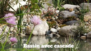 Construction dun bassin de jardin avec cascade en bâche EPDM  Timelapse [upl. by Petronella]