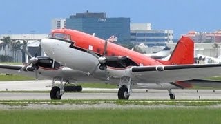 Douglas DC3 Turbine Engines BT67 Basler Takeoff from KFXE [upl. by Onitsoga]