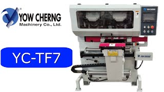 YCTF7 CNC AUTOMATIC MILLING TENONING MACHINE 自動銑槽作榫機YOW CHERNG [upl. by Reahard]