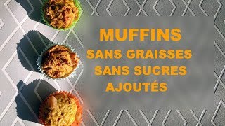 Muffins sans matières grasses ni sucres ajoutés [upl. by Elocin]