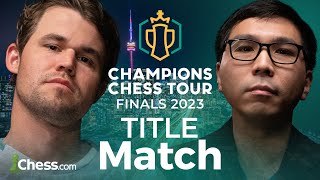 Champions Chess Tour Finals 2023 Set 2 TITLE MATCH Magnus v Wesley Wesley Must Win on Demand [upl. by Ire]