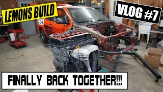 24 Hours of Lemons Build  The Engine is Back Together  Vlog 7 [upl. by Nosauq776]