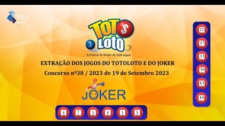 Extração do Totoloto amp Joker  19 setembro 2023 [upl. by Nairdad]