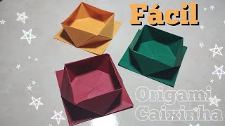 Como fazer uma linda Caixinha de papel em Origami  Nível Fácil [upl. by Naesed]