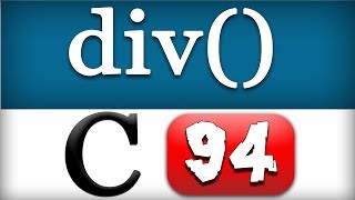 div Function in C Programming Language Video Tutorial [upl. by Koorb]