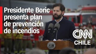 Presidente Boric presenta plan de prevención de incendios forestales [upl. by Stevena]