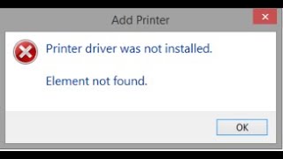 Druckertreiber wurde nicht installiert – Element nicht gefunden [upl. by Thesda442]
