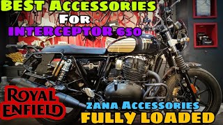 BEST ACCESSORIES FOR INTERCEPTOR 650  MOST LOADED INTERCEPTOR 650 FOR ZANA ACCESSORIES viral new [upl. by Daney]