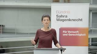 Sahra Wagenknecht rechnet mit der Regierung ab und bietet Lösungen an bsw [upl. by Ahsikar]