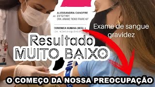 BETA HCG MUITO BAIXO  COMEÇO DA NOSSA PREOCUPAÇÃO E ANGÚSTIA  D12 FIV  parte 1 [upl. by Sinai861]