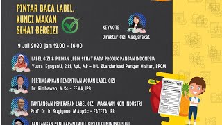 Gizi Berseri Ke10 quotPINTAR BACA LABEL KUNCI MAKAN SEHAT BERGIZIquot [upl. by Matthews939]