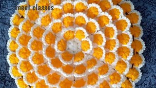 very attractive crochet DoilyTHALPOSH table clothtable runnerthalli rumaltutorial beginnersl [upl. by Veradia459]