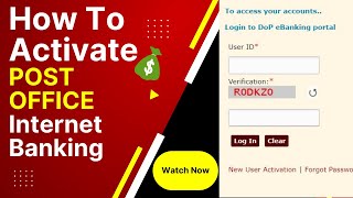 How To Activate internet banking in post office l post office net banking postoffice netbanking [upl. by Alvis]