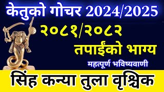 केतु गोचर 20242025 तपाईंको भाग्य 20812082 Earn Money daily life Rashifal 2024 [upl. by Lamoureux548]