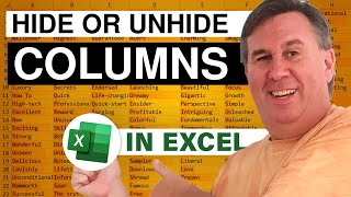 Excel  Hide or Unhide Columns in Excel  Episode 1603 [upl. by Malti]