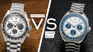 Two Of The Best Chronographs Under 1000 Compared  Seiko Speedtimer vs Bulova Lunar Pilot [upl. by Luis]