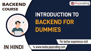 Introduction to backend for dummies Backend using Express Mongodb amp SQL l Web Development in Hindi [upl. by Annawyt893]