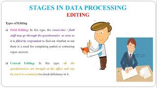 17  Stages in Data Processing  Editing Coding Classification Tabulation amp Graphic Presentation [upl. by Assanav]