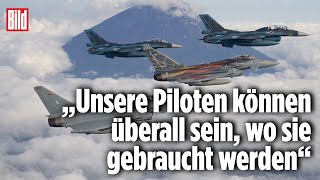 Deutsche Eurofighter beim Manöver über Japan  „Rapid Pacific 2022“ [upl. by Halyahs299]