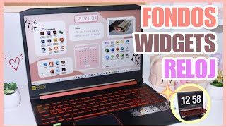 ✨ Cómo PERSONALIZAR TU PC AESTHETIC 2024 💻 Organiza tu laptop con widgets 💕 [upl. by Nahsrad]