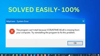 100 FIX The VCRUNTIME140 dll Is Missing Error on Windows 101187 [upl. by Nylzzaj]