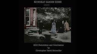 Roundhay Garden Scene 1888  2015 Restoration and Colorization [upl. by Haeckel]