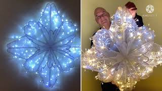 3D Plastic Hanger Snowflake with Dazzling Lights Hack  Impressively Elegant [upl. by Diamond123]