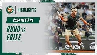 Ruud vs Fritz Round 4 Highlights  RolandGarros 2024 [upl. by Yarezed]