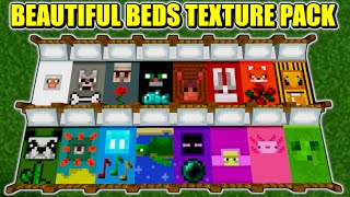 This MCPE Texture Pack Changes The Bed Designs [upl. by Berstine29]