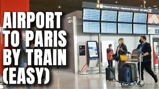 Riding the RER From CDG to Gare du Nord Paris Airport Commuter Train [upl. by Acissaj]