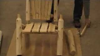 Cedar log chair by Cedar Creek Rustic Furniture [upl. by Isle]