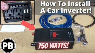 How to Install a 750w Power Inverter in your Car  Potek P1750 [upl. by Nrev]