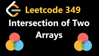 Intersection of Two Arrays  Leetcode 349  Python [upl. by Dnomad]