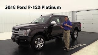 2018 FORD F150 PLATINUM OVERVIEW STANDARD amp OPTIONAL EQUIPMENT [upl. by Rodie]