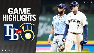 Rays vs Brewers Game Highlights 43024  MLB Highlights [upl. by Megen]