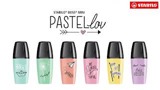 STABILO BOSS MINI Pastellove trendy pastel highlighters in six colors [upl. by Ayamat]