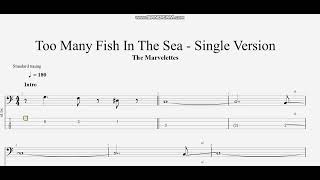 The Marvelettes  Too Many Fish In The Sea  Single Version bass tab [upl. by Floss120]