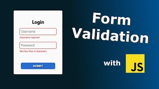 JavaScript Form Validation [upl. by Arev618]