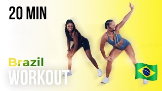 BRAZIL DANCE WORKOUT  PART 4  20 MINUTES  FUN CARDIO [upl. by Mccullough79]