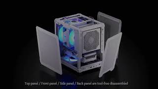 JONSBO C6ITX BLACK ITX Handled Mesh PC Case Simple Compact Desktop ITX Chassis [upl. by Anelad]