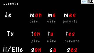 Les adjectifs possessifs en français Théorie [upl. by Sorcha]