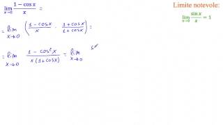 Risolvi usando i limiti notevoli lim 1cosxx per x → 0 [upl. by Etnomed]